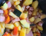 ズッキーニのケチャップ煮込みと人参炒め作り方3写真