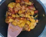 ズッキーニのケチャップ煮込みと人参炒め作り方4写真