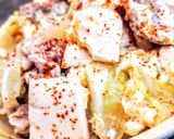 豚バラキャベツの卵とじ丼作り方4写真
