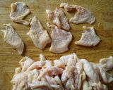 ヘルシー！カリカリ鶏皮焼き！作り方1写真