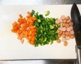 簡単！余り物チャーハン作り方1写真