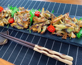 茄子☆みょうがのかき揚げ(無水鍋使用)作り方4写真