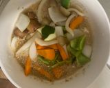 お一人様簡単洋風梅ガパオ味豆腐野菜炒め作り方14写真