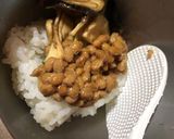 納豆とナスの醤油漬けのご飯作り方2写真