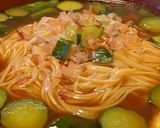 きゅうりとししとうのトマトにゅうめん作り方7写真