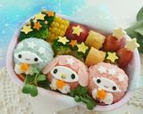 キャラ弁☆キキララ&マイメロディの七夕弁作り方4写真