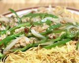 青椒肉絲風あんかけかた焼きそば作り方8写真