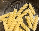 ショートパスタのカレーチーズ焼き作り方1写真