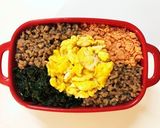 のっけ弁当(4色そぼろ)作り方3写真