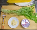 ツナと水菜のマヨネーズパスタ作り方1写真