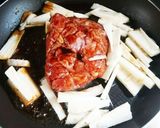 『豚肉と長芋とピーマンの焼肉タレ炒め』作り方3写真