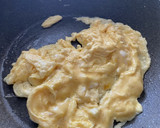 めんつゆでお手軽～豆苗と厚揚げの卵とじ作り方1写真