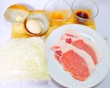 カット野菜で！とんぺい焼き作り方1写真