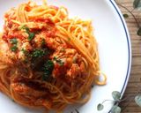 m鶏とトマトの至福のパスタ作り方6写真