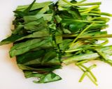 夏の葉物！！空芯菜のペペロンチーノ作り方15写真