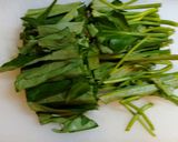 夏の葉物！！空芯菜のペペロンチーノ作り方1写真