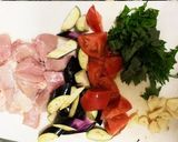 鶏胸肉とナス、トマトの赤ワイン炒め煮作り方1写真