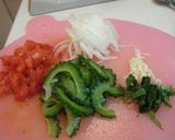 ✿ゴーヤトマトサラダ✿作り方1写真