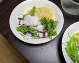超簡単！タコと水菜の冷製パスタ作り方7写真