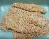 鶏ササミのパン粉バター焼き♡作り方2写真