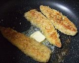 鶏ササミのパン粉バター焼き♡作り方4写真