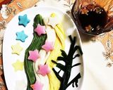 七夕彩る☆蒲鉾&ニラで天の川&笹そうめん作り方9写真