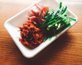 ご飯止まらんーっ！豚キムチと半熟目玉焼き作り方1写真