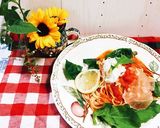 冷製トマトパスタ☆ブラータチーズをのせて作り方9写真