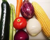 とうもろこしと夏野菜のキーマカレー作り方1写真