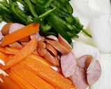 焼きそばの麺で♪簡単ナポリタン風作り方1写真
