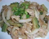 ゴーヤとタマネギと豚肉の味噌炒め作り方4写真