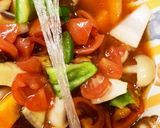 レンジ肉なしフレッシュトマト豆腐春炒め煮作り方14写真