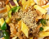 レンジさつま芋豚こまビビンバ味青椒肉絲風作り方17写真