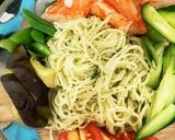 美味夏野菜で頂く紫蘇胡麻ジェノベーゼ素麺作り方5写真