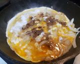 ビールの残りで卵とじ(丼)作り方3写真