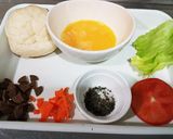 犬ご飯 オムレツバーガー作り方1写真
