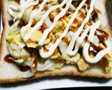 みんな大好き☆お好み焼き風トースト作り方3写真