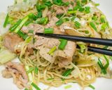 豚肉とねぎの塩焼きそば柚子胡椒風味作り方8写真