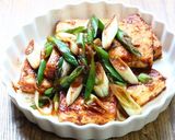ねぎたっぷりなガリバタ豆腐ステーキ作り方12写真