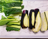 揚げ出し豆腐と江戸菜とナスの煮浸し作り方1写真