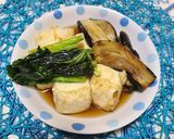 揚げ出し豆腐と江戸菜とナスの煮浸し作り方8写真