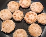豆腐とひき肉の蓮根挟み焼き作り方8写真