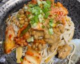 キムチと青じそ納豆の冷やし油そば作り方4写真