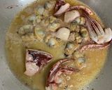 真鯛のスープで作るイカとアサリのパスタ作り方3写真