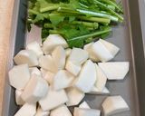 カリカリ梅とカブの葉の焼肉海苔巻き♡作り方2写真