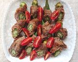 牛こま肉でオクラ巻き作り方4写真
