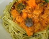 かぼちゃの和風ミートソースパスタ作り方10写真