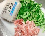 簡単☆ゴーヤ塩たれ炒め作り方1写真