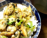 あさりのっけご飯★炒めてのせるだけ作り方3写真