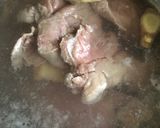 牛すじとゴボウの甘辛丼作り方1写真